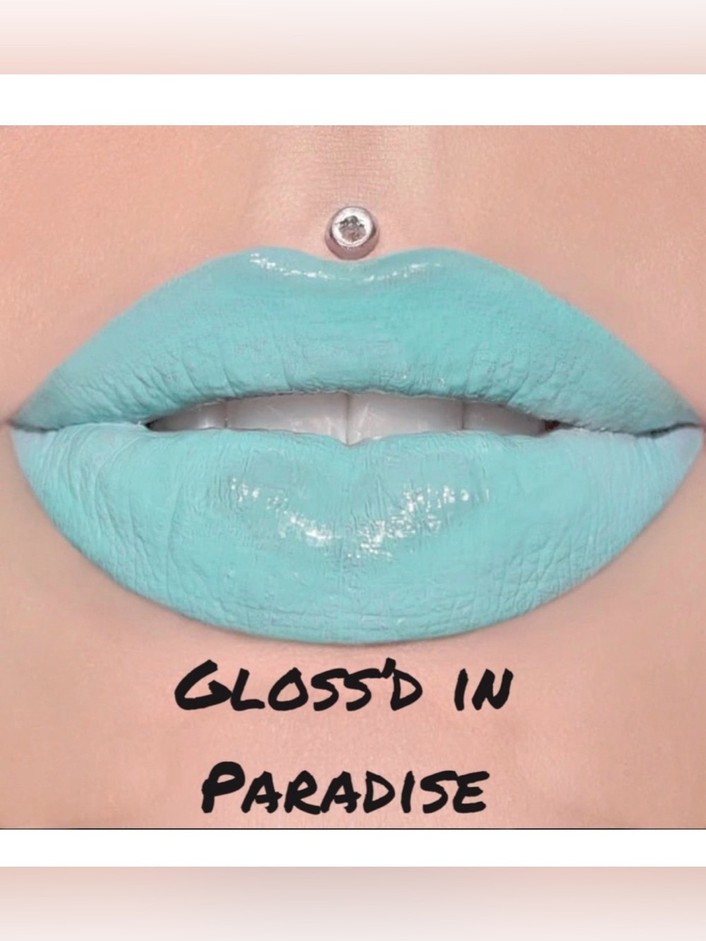 NEW Jeffree Star Cosmetics Supreme Gloss GLOSS’D IN PARADISE Neon Teal Lipgloss